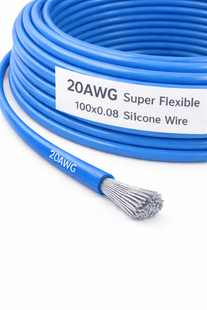 Провід монтажний 20AWG (100*0.08) супергнучкий силіконовий синій 102008 фото