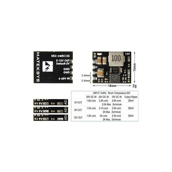 Модуль питания MATEK MBEC-12S (MBEC12S) 12-S фото